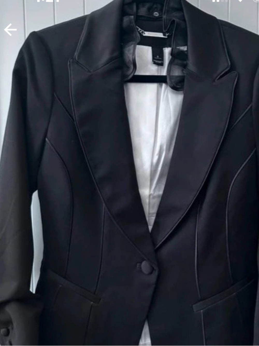White House Black Market Black Single-Button Tailored Blazer